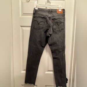 Levi's women black charcoal Skinny Jeans 503